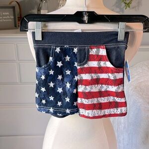 American Flag Pull On Shorts